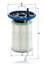 PU 7018 fuel filter element (metal-free)