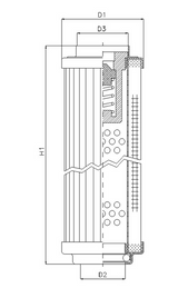 R102G10B hydraulic filter element