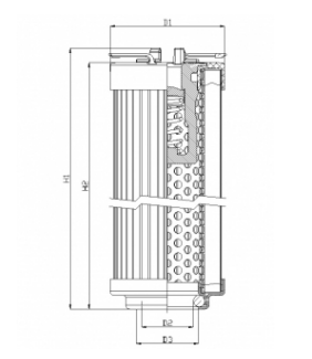 R104C25B/1 hydraulic filter element