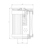 R110G25C hydraulic filter element