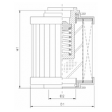 R120G10C hydraulic filter element