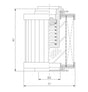 R120G25BV hydraulic filter element
