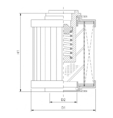 R122C25C hydraulic filter element