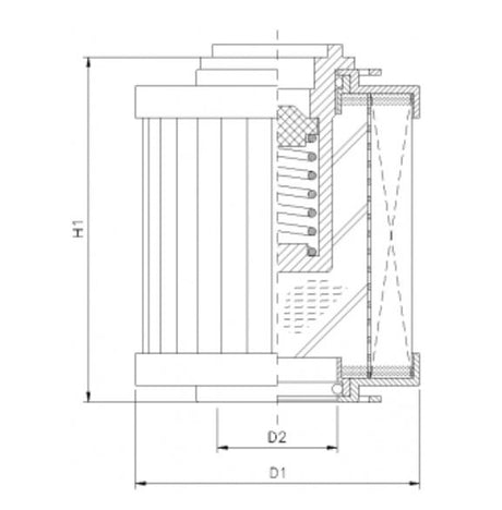 R122G10C hydraulic filter element