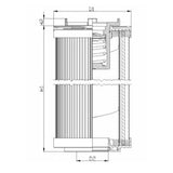 R140G25C hydraulic filter element