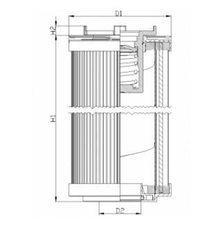 R143G25C hydraulic filter element