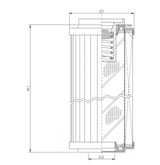 R144T125B hydraulic filter element