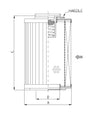 R151G03B hydraulic filter element