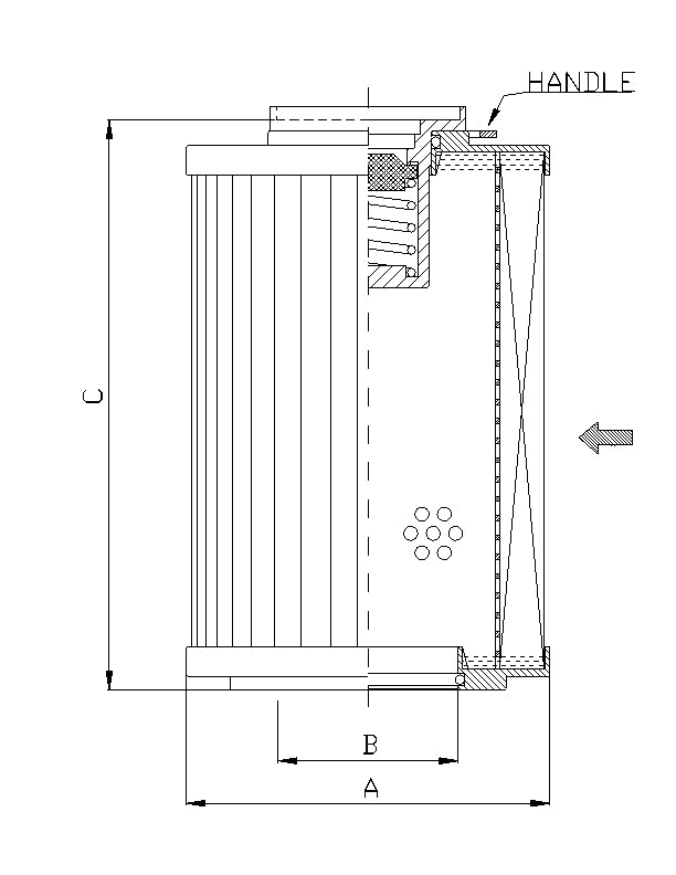 R162T125B hydraulic filter element