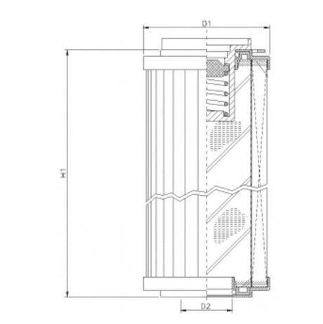 R163T60B filter element for return filter