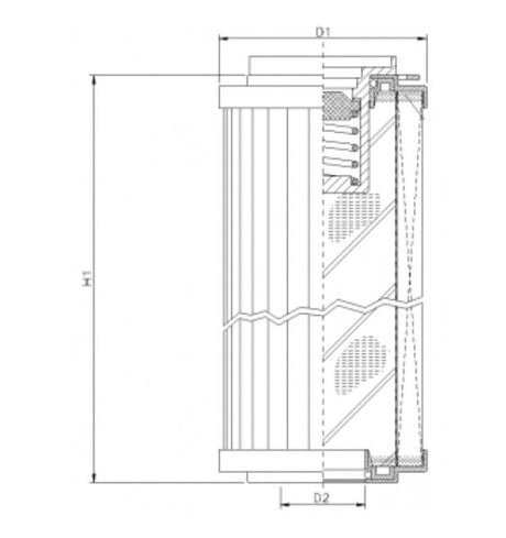 R164G10C hydraulic filter element