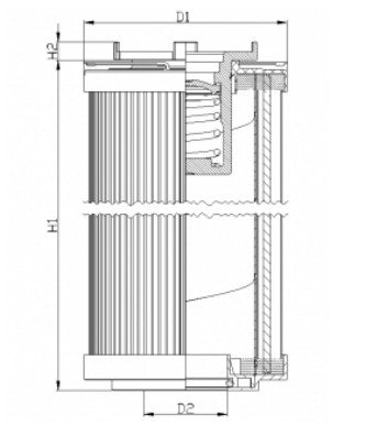 R164G15C fuel filter element