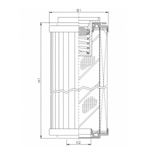 R164G25C hydraulic filter element