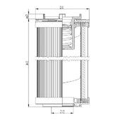 R165T250B hydraulic filter element