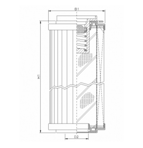 R166G03C hydraulic filter element