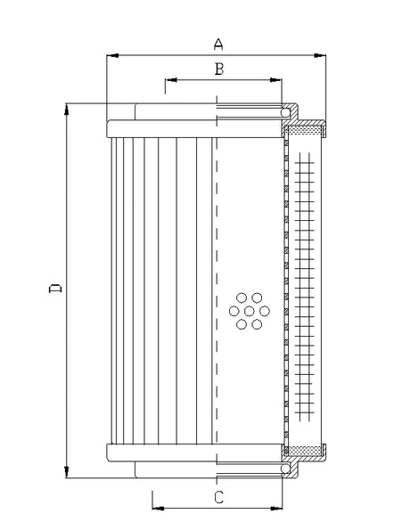 R221C25 Filter element for return filter
