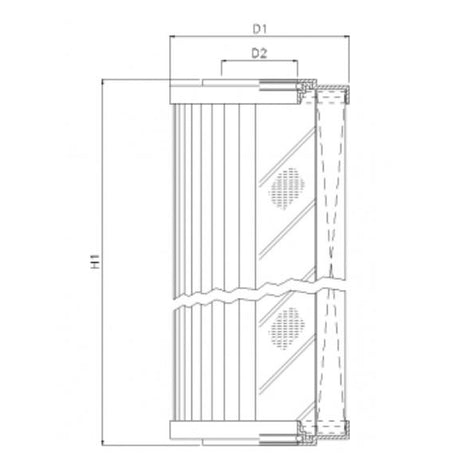 R242G25 filter element for return filter