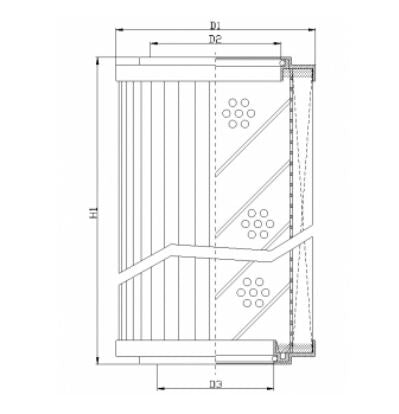 R261T250V hydraulic filter element
