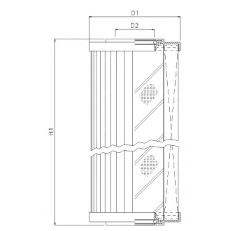 R265G06 filter element for return filter