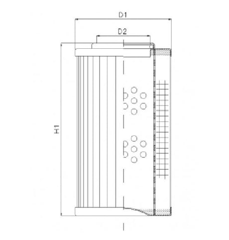 R272C10 filter element for return filter