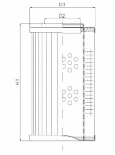 R272G03 filter element for return filter