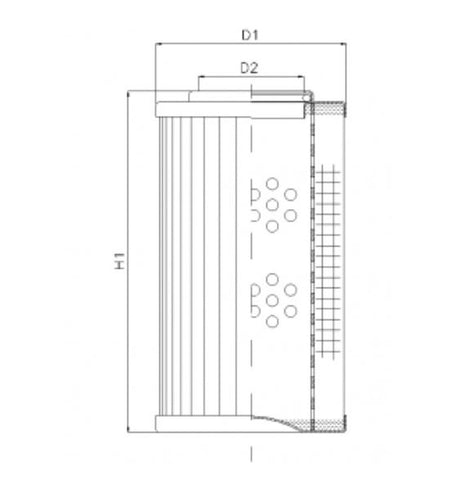 R273G10V filter element for return filter