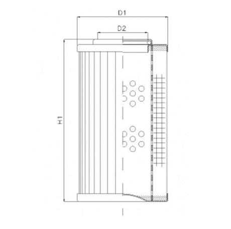 R282C10 filter element for return filter