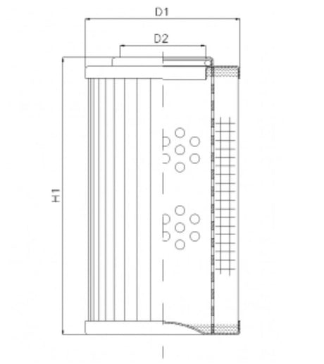 R283G06V filter element for return filter