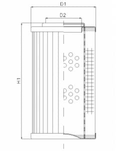 R283G10 filter element for return filter