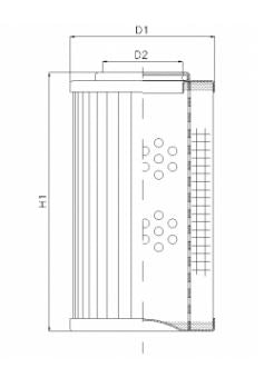 R283G10V filter element for return filter