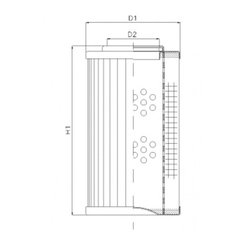 R293C25 filter element for return filter