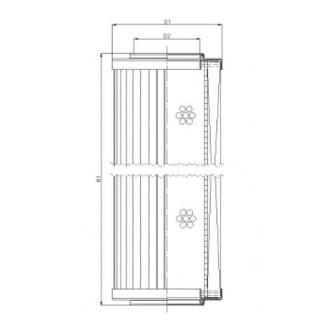 R295G10V filter element for return filter