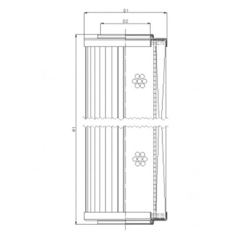 R295G25 filter element for return filter