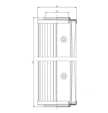 R295G25V filter element for return filter