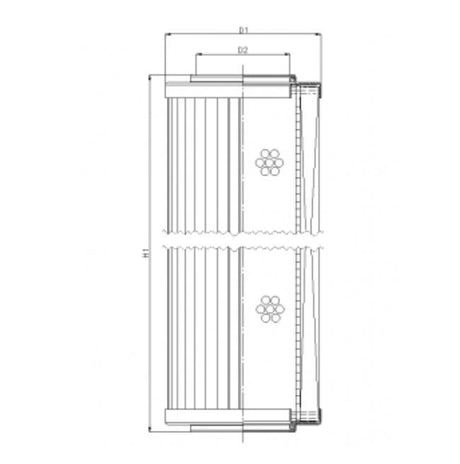 R295T125 filter element for return filter