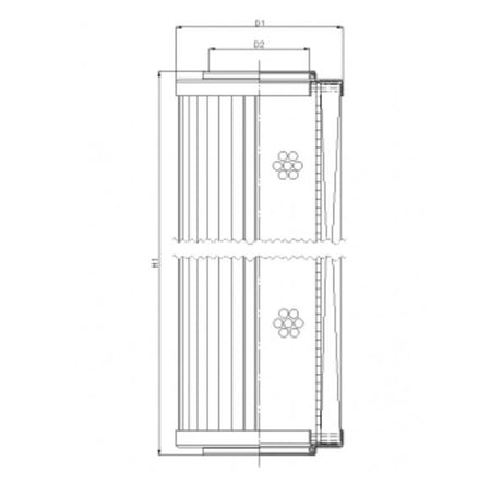 R295T60 filter element for return filter