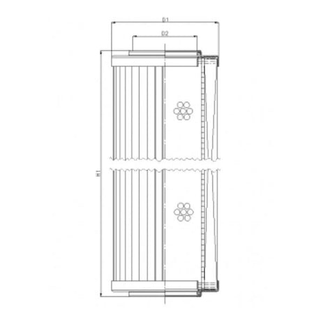 R296G03 filter element for return filter