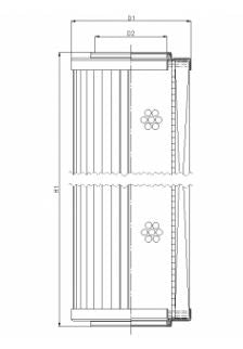 R296G10 filter element for return filter