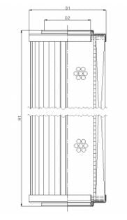 R296G10V filter element for return filter