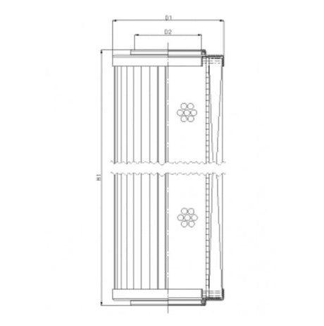 R296G25 filter element for return filter