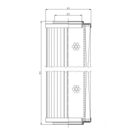 R296G25V filter element for return filter
