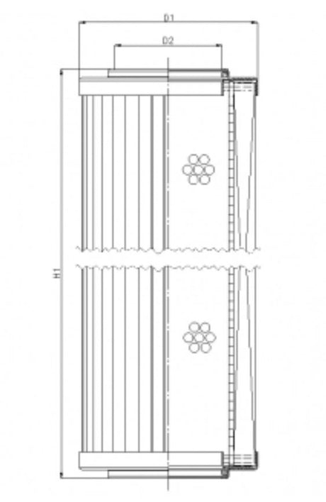 R296T125 filter element for return filter