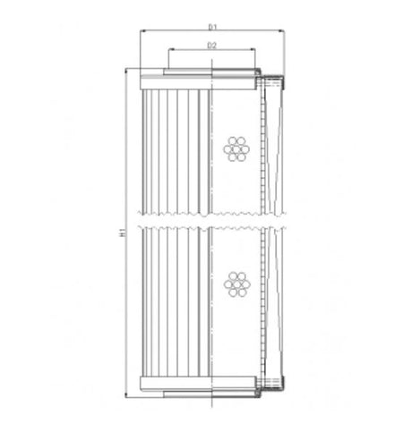 R296T25 filter element for return filter