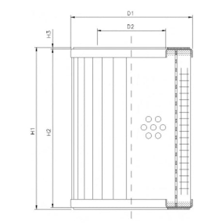R312G06 filter element for return filter
