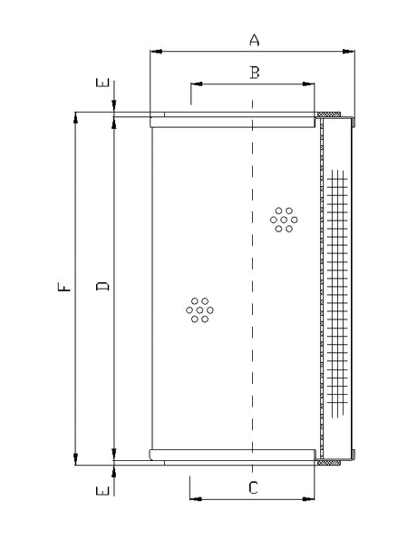 R320G06P Filter element for return filter