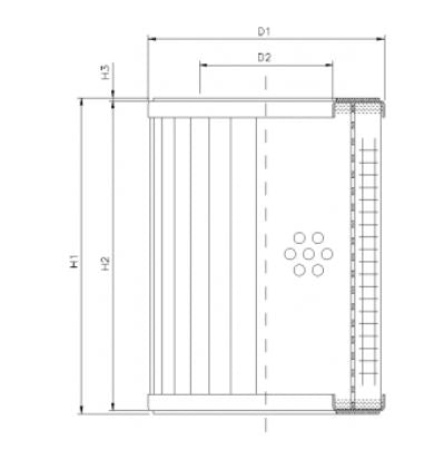 R320G25V hydraulic filter element
