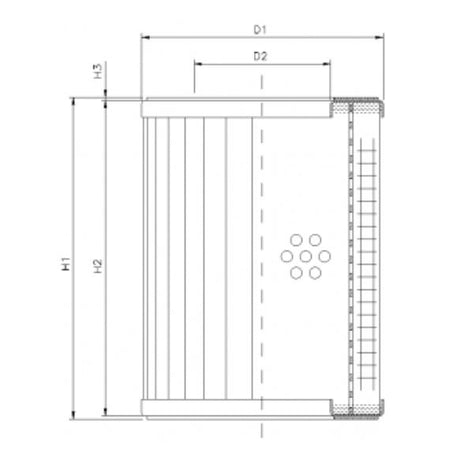 R321G06 filter element for return filter