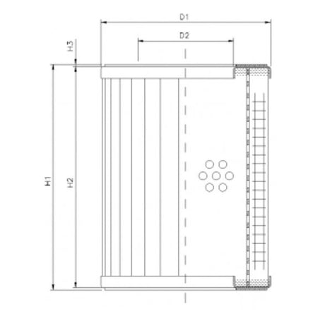 R330G06 filter element for return filter