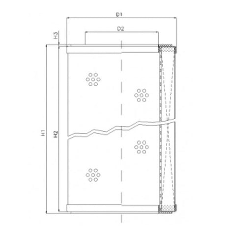 R331G06P filter element for return filter