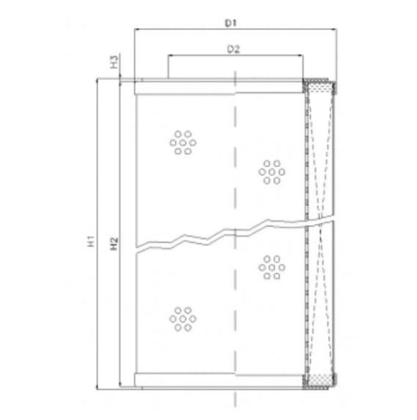 R331G10P filter element for return filter